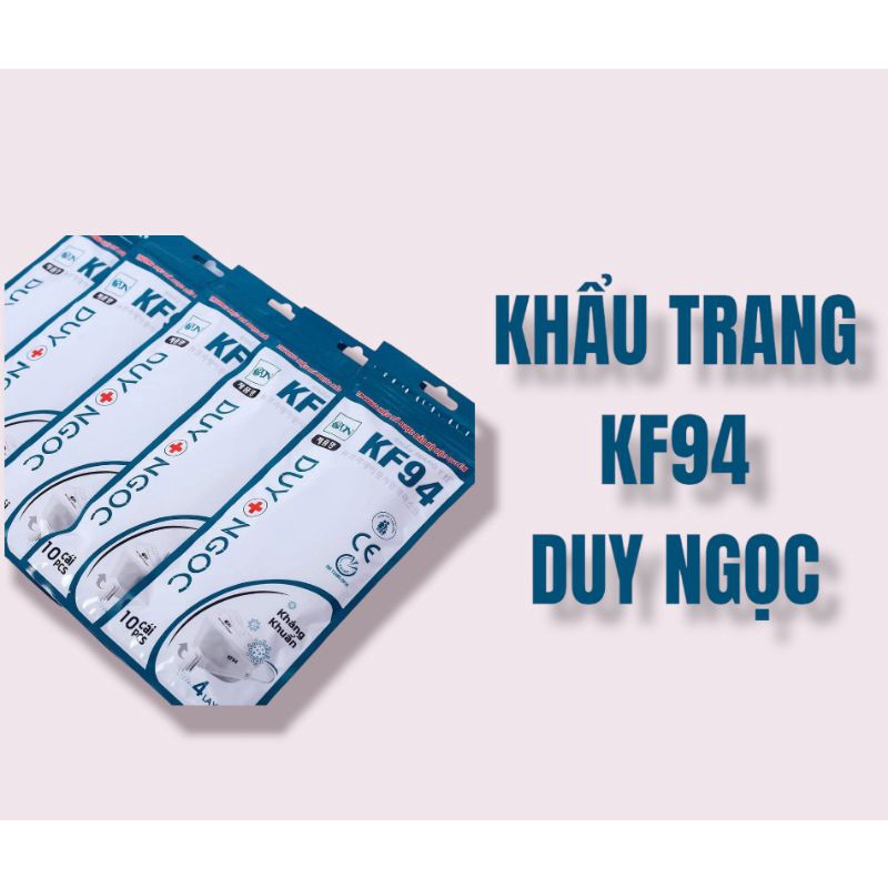 Set 10c khẩu trang KF94 Duy Ngọc hàng 4 lớp kháng khuẩn form mới