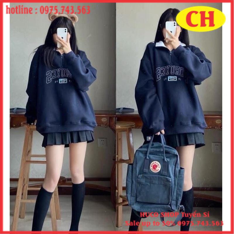 Áo Sweater Nữ Cao cổ Nỉ 1988  Polo trắng khoá zip form thụng tay bồng ulzzang unisex freeszie | BigBuy360 - bigbuy360.vn