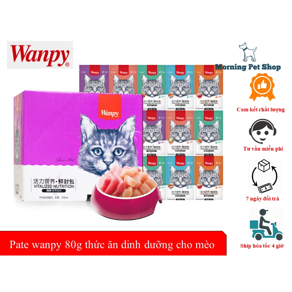 Pate wanpy 80g thức ăn dinh dưỡng cho mèo