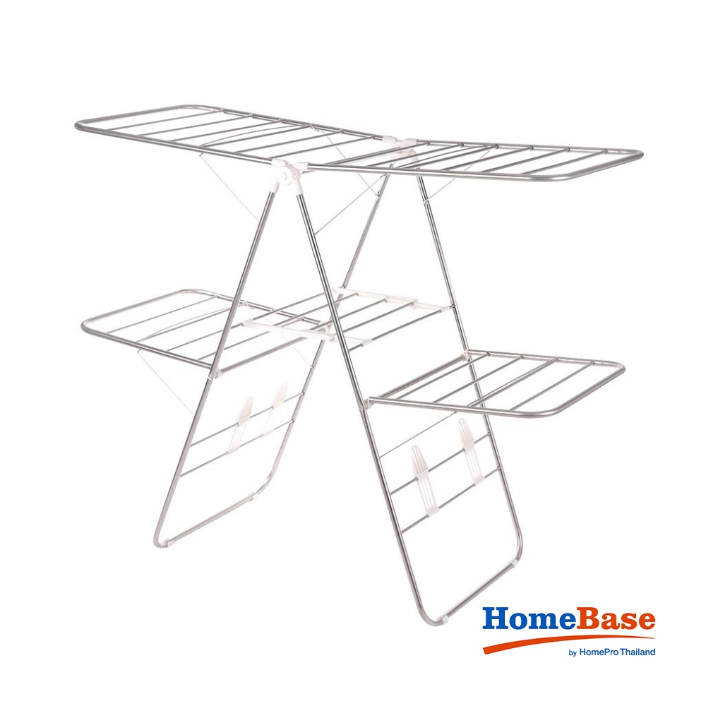 HomeBase PLIM Sào phơi khăn bằng thép không gỉ 2 tầng của Trung Quốc W137xH112xD60cm