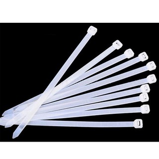 100 cái dây lạt nhựa, dây rút nhựa trắng ngà cỡ 3x150mm