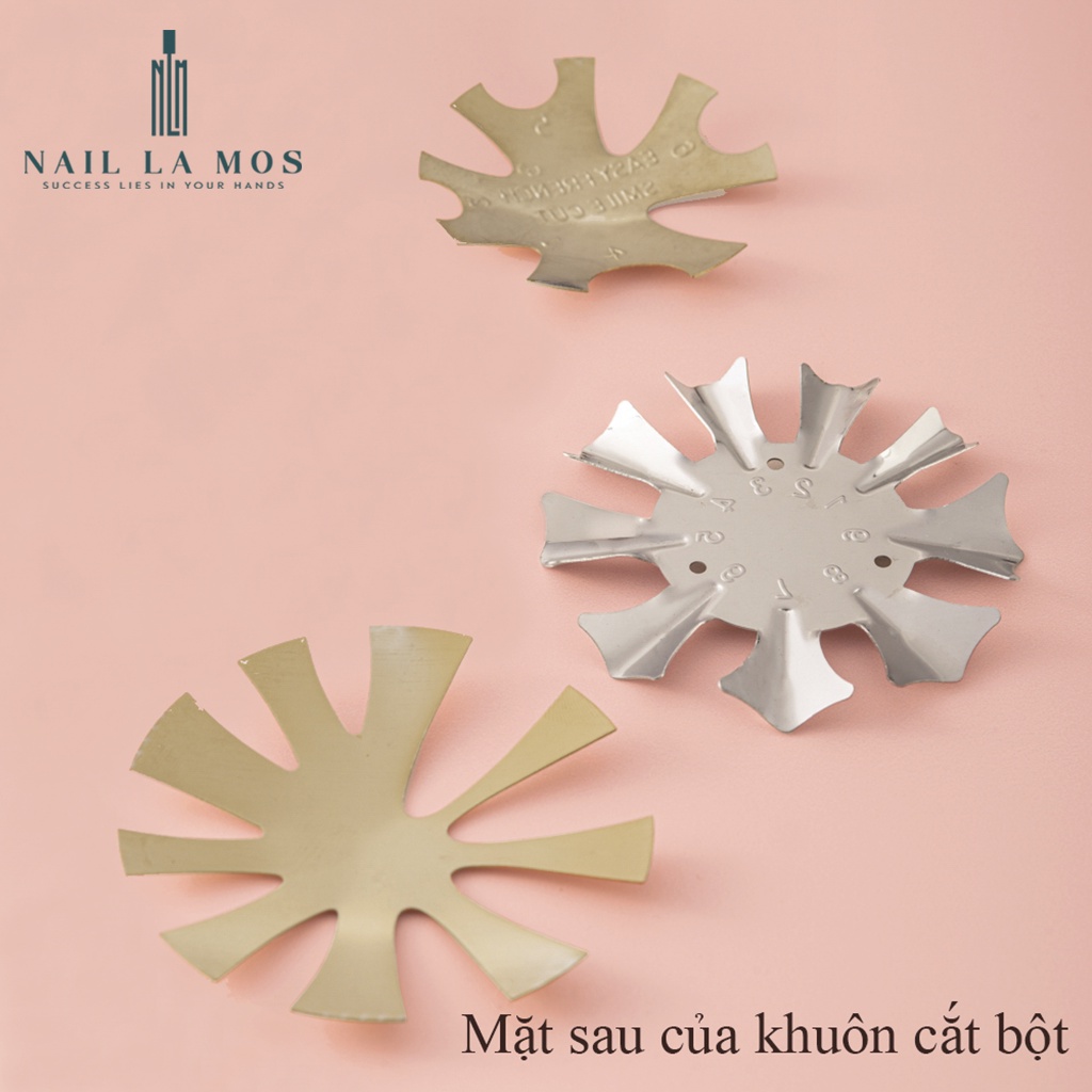 Khuôn cắt bột nail - khuôn inox cắt bột hình tròn tạo french đầu móng nhanh, đẹp (lẻ chiếc)