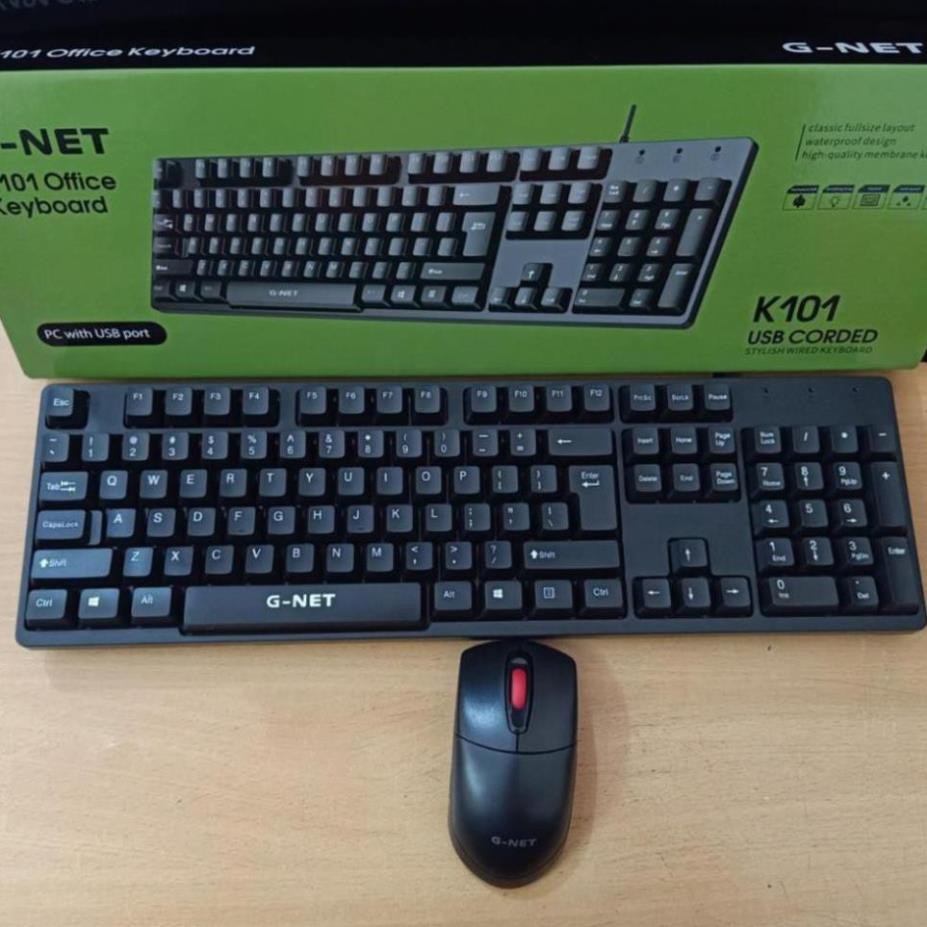 Bộ phím chuột dây văn phòng Gnet K101 giá rẻ
