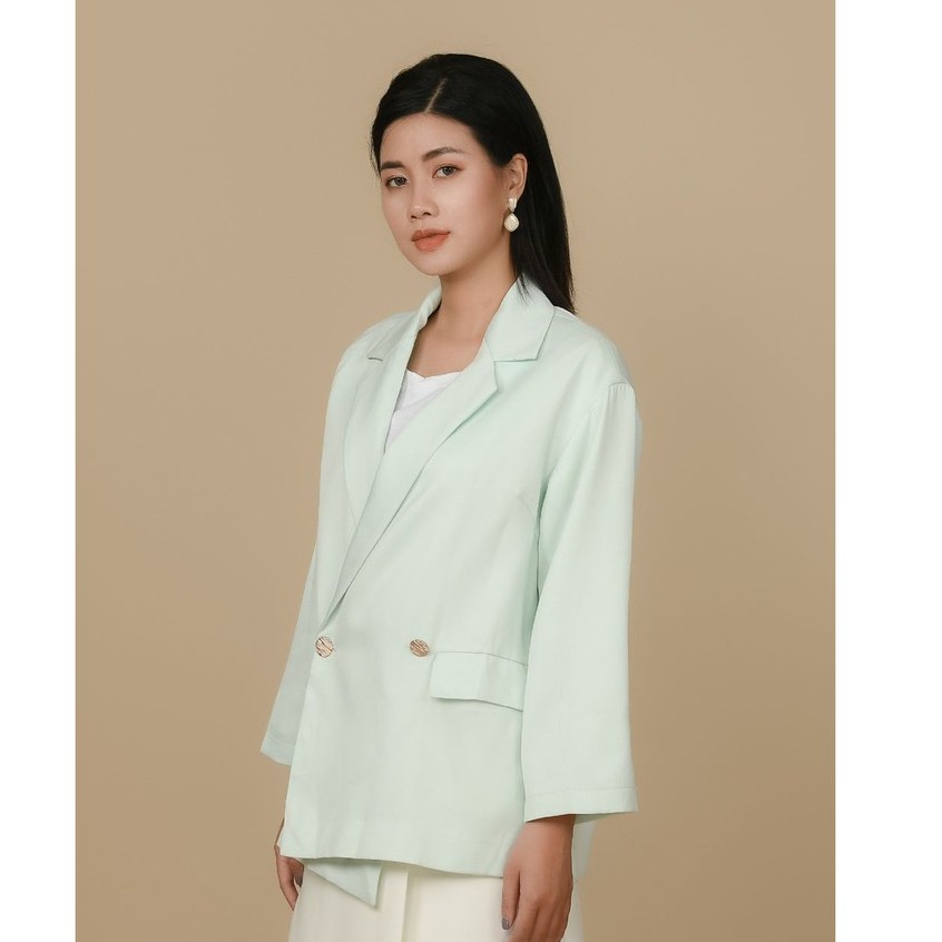 [Mã FAMALLT5 giảm 15% đơn 150k] Áo vest xanh cúc thiết kế Elise | BigBuy360 - bigbuy360.vn