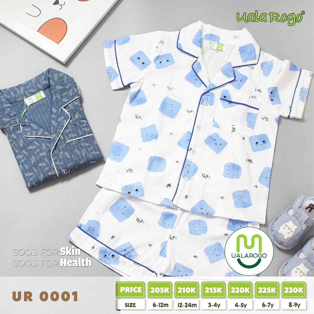 [Mã FABRR5501 giảm 100% đơn 0Đ] Bộ pizama bé trai Ualarogo UR0001