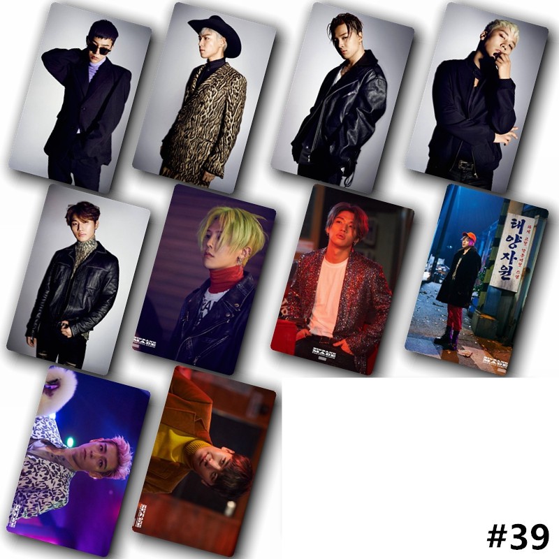 Set 10 thẻ nhãn dán PVC hình nhóm nhạc BigBang Hàn Quốc
