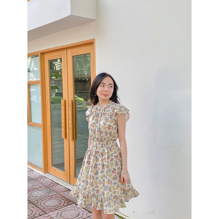 Đầm nữ MARC FASHION tay bèo smocking eo họa tiết hoa | BigBuy360 - bigbuy360.vn
