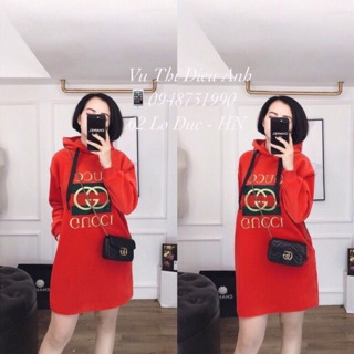 Áo váy nhung gucci
