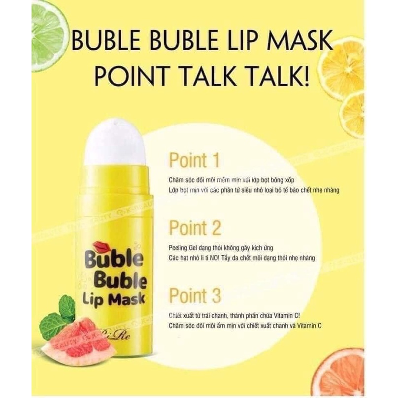 MẶT NẠ SỦI BỌT CHO MÔI BUBBLE BUBBLE LIP MASK RIRE CHÍNH HÃNG - 10809