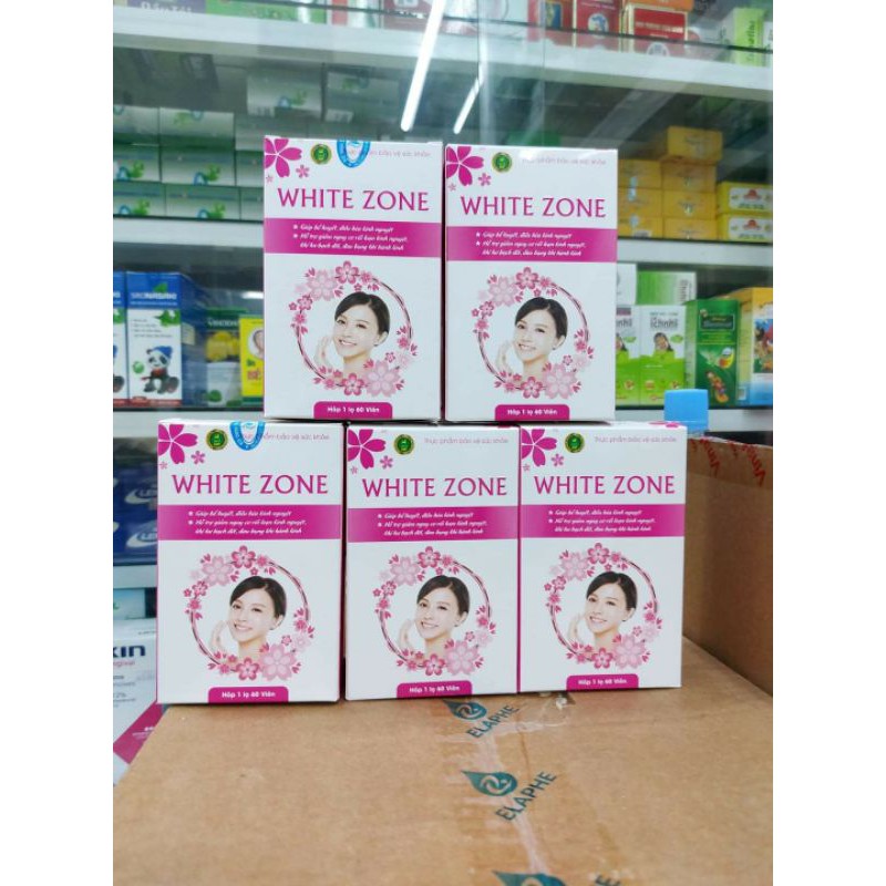 WHITE ZONE - ĐIỀU KINH lọ 30 viên, HỖ TRỢ GIẢM CÁC BỆNH DO VIÊM PHẦN PHỤ