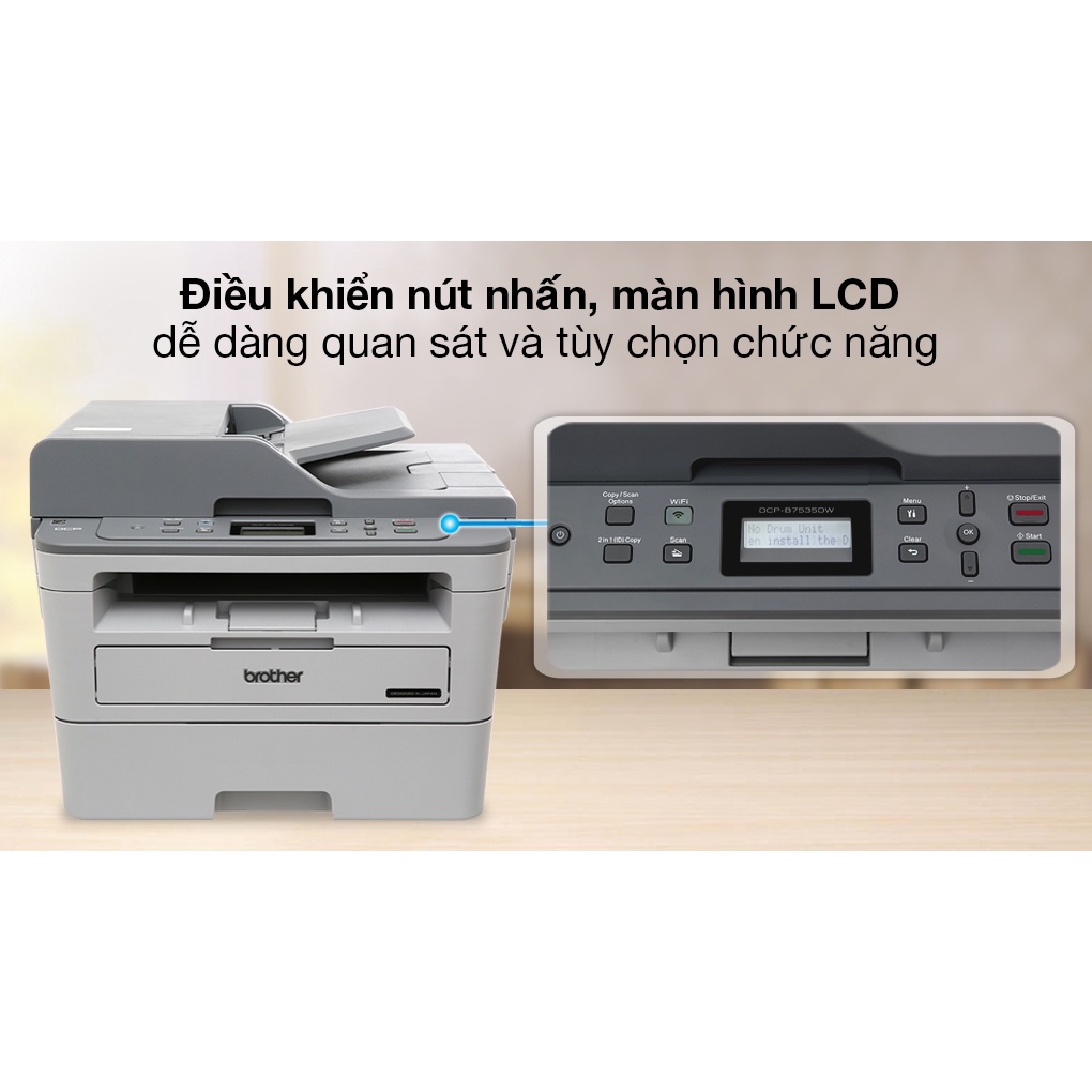 Máy in đa chức năng Brother DCP-B7535DW (in-scan-copy-đảo mặt-wifi) - hàng chính hãng - BH12T