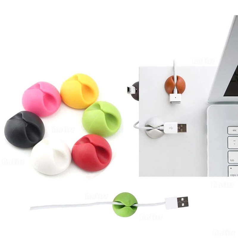 Bộ 5 Giá Đỡ Dây Cáp / Kẹp Tự Dính Gọn Gàng Tiện Dụng
