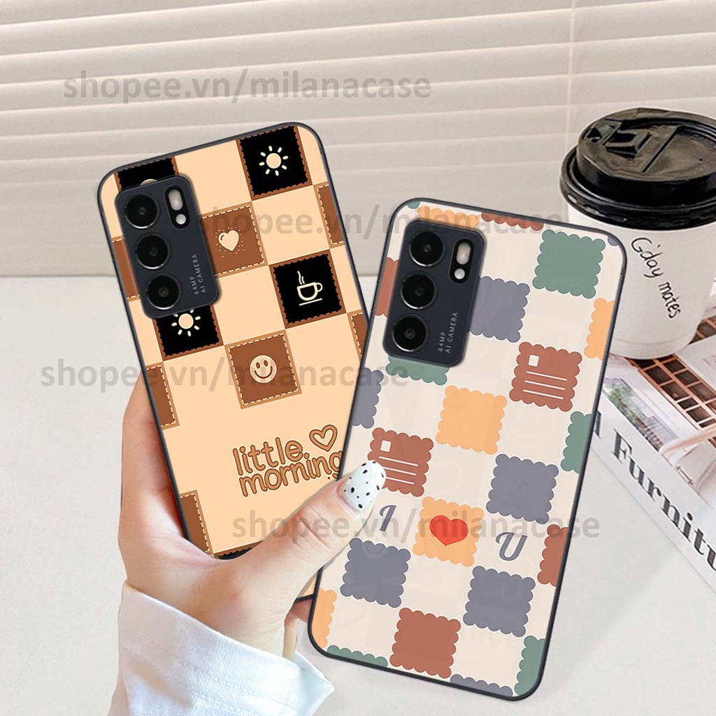 Ốp Oppo Reno6 / Reno6 Z 5G / Reno 6 caro họa tiết nhiều màu sắc siêu đẹp thời trang cá tính