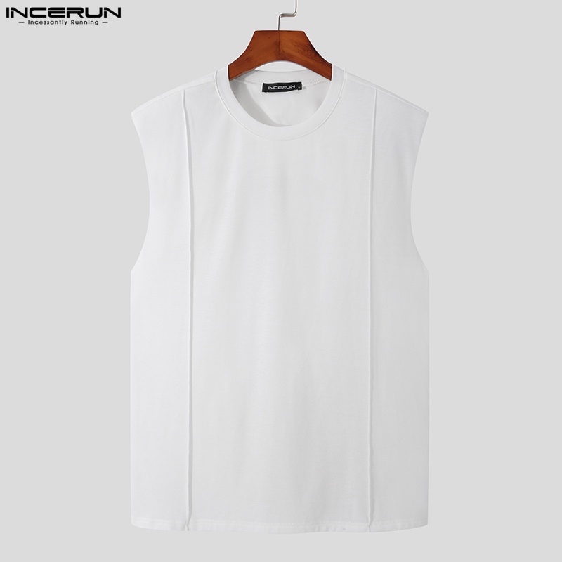 Áo thun ba lỗ INCERUN thời trang trẻ trung dành cho nam với nhiều màu tùy chọn