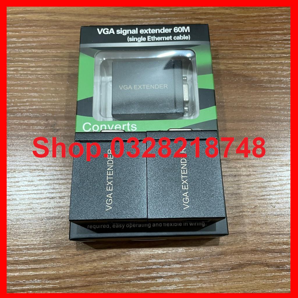 Hộp 2 chiếc VGA To LAN, VGA to RJ45, VGA kéo dài 60m hàng chuẩn độ nét cao.