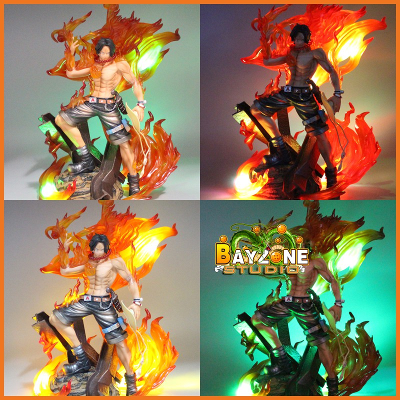 Mô hình ace hỏa quyền kèm hiệu ứng siêu đẹp ( one piece )