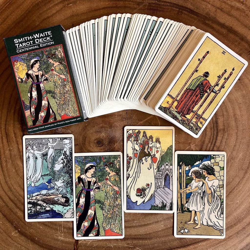Bộ Bài Tarot Bói Smith Waite Tarot Cao Cấp tặng hũ muối thanh tẩy mini (TR03)