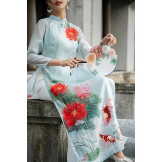 Áo Dài Đính Kết Cá Xinh