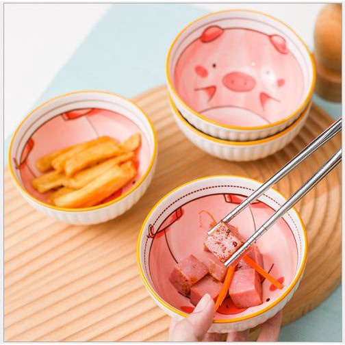 Bát Ăn Cơm Sứ Dễ Thường Hình Thú Cute Đáng Yêu, Bát Ăn Cơm Đẹp -Shop Mẹ Khoai