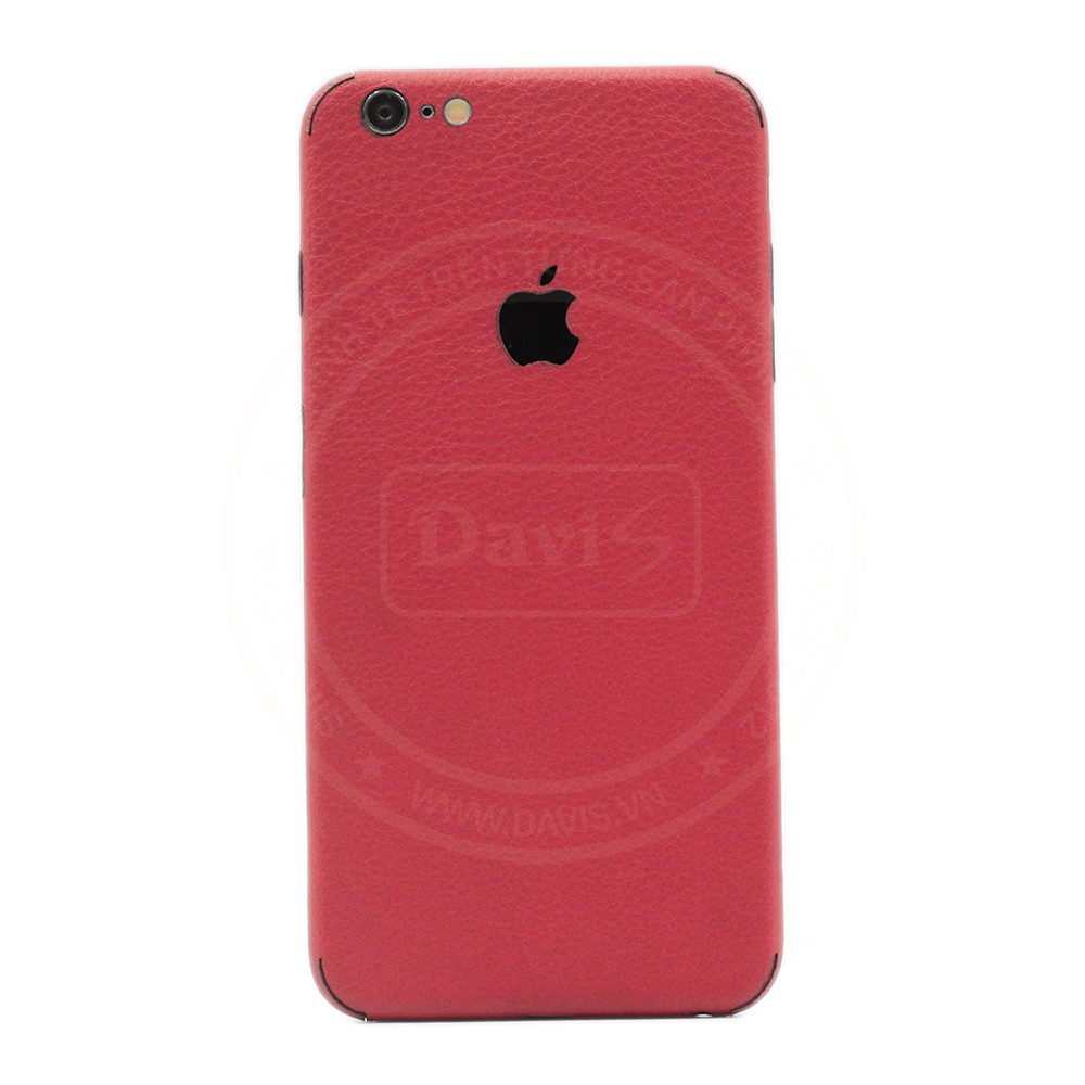 Miếng dán da dán full viền cho iphone 6/6s Plus, làm từ da thật cao cấp - Davis