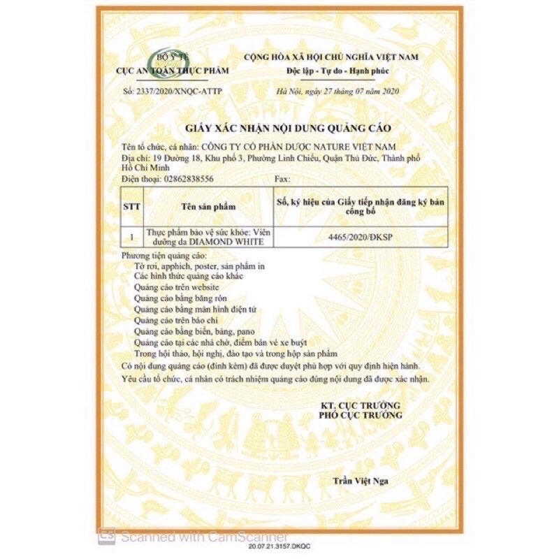 Viên uống trắng da Ngọc trinh diamond white