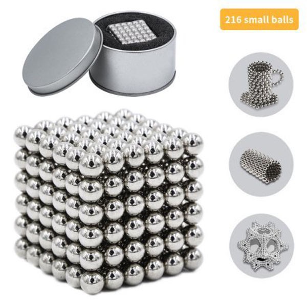 Bộ Bi Xếp Hình Thông Minh BuckyBalls 216 Viên 5mm Hộp Nhôm  [ FULLBOX Video Ảnh Sản Phẩm ]