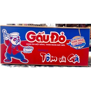 Thùng 100 Gói Mì Gấu Đỏ Tôm Và Gà/ Gà Sợi Phở 65g