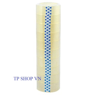 Băng keo văn phòng, bản rộng 1.8 cm, 10 cuộn/cây, độ dính cao, không đứt ngang