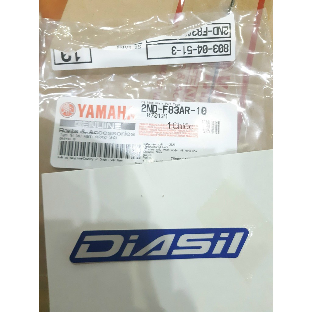 Tem chữ &quot;Diasil&quot; zin chính hãng Yamaha - Xanh GP