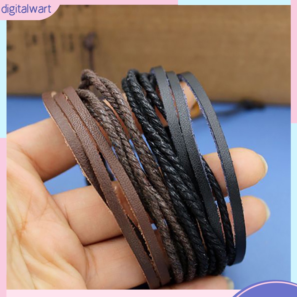 Vòng tay giả da nhiều lớp cá tính độc đáo dành cho nam và nữ