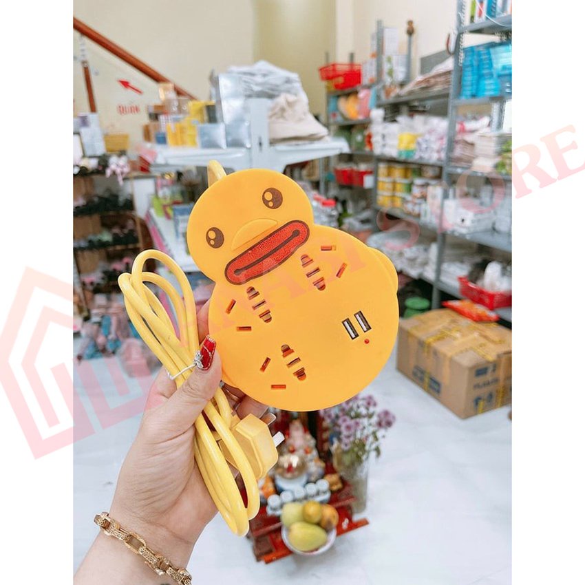 [Mã 44LIFESALE giảm 10% đơn 99K] Ổ Điện Vịt Vàng Siêu Cute ANABI - Ổ Điện Đa Năng Tích Hợp Cổng Sạc USB ( Dây 1.8m)