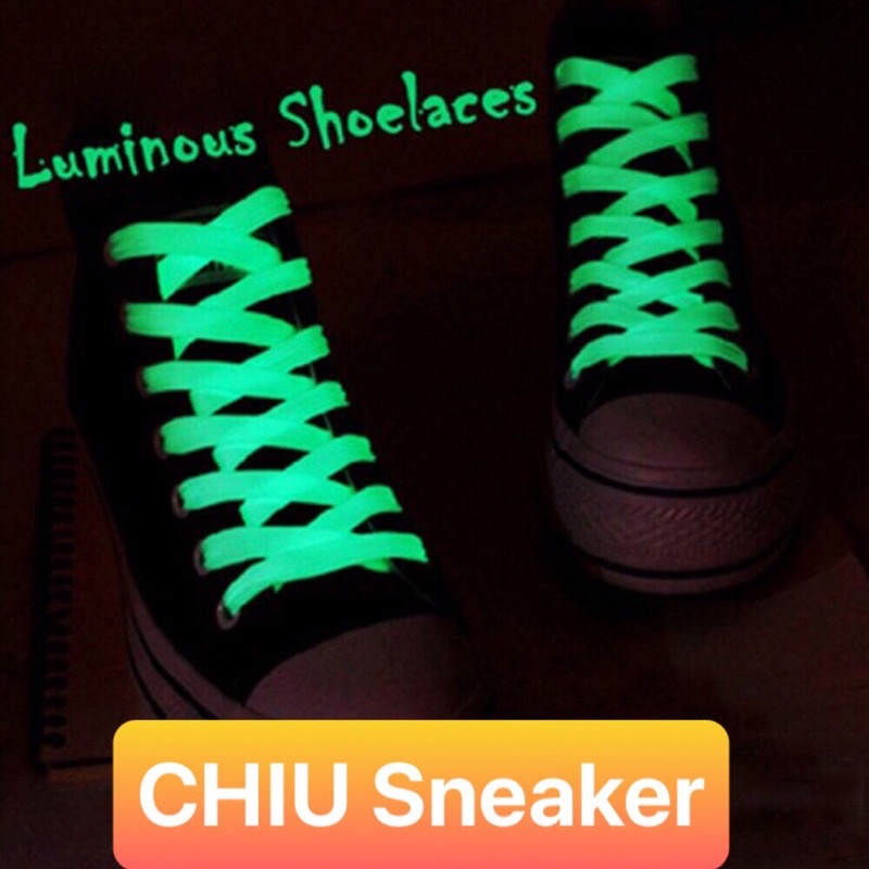 [ CHIU Sneaker ] Dây giày dạ quang phát sáng dây giày bản đẹp 1m4 cho giày cổ cao và thấp