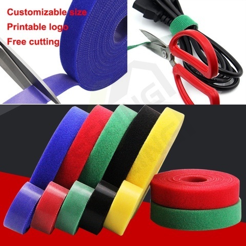 5M Băng dính Velcro Hai Mặt, Băng Dính Nylon Có Thể Tái Sử Dụng