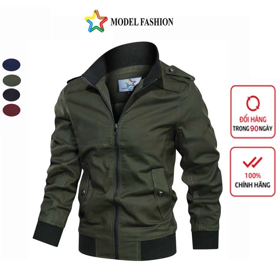 Áo khoác kaki nam Model fashion 2 lớp bo tay phối cầu vai AKK229