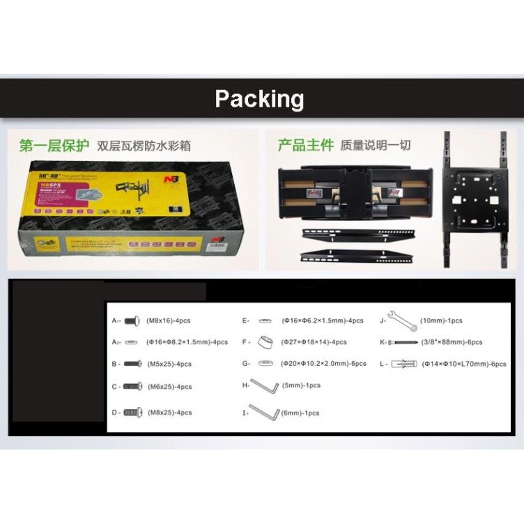 Giá Treo Tivi Xoay Vuông Góc 90 độ NB - SP2  [ Dùng cho tivi 40&quot; - 70&quot; ] - [ HÀNG CHÍNH HÃNG ] - 2022