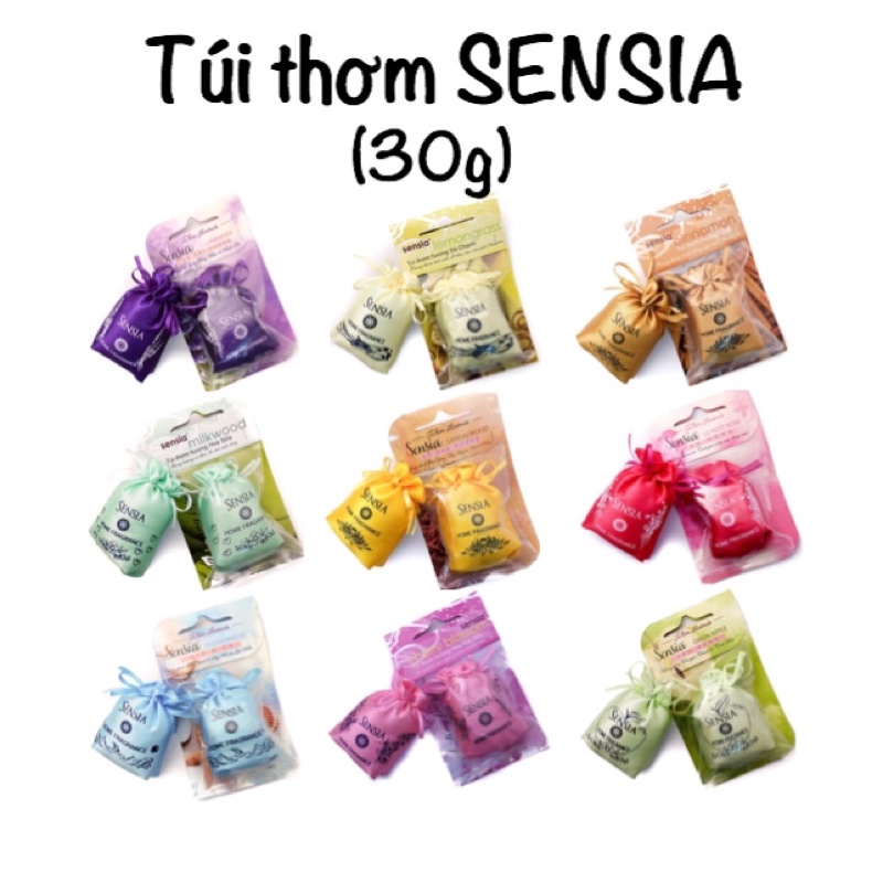 Túi thơm SENSIA đầy đủ mùi thơm, Hương Gió Biển, Lavender, Gỗ Đàn Hương