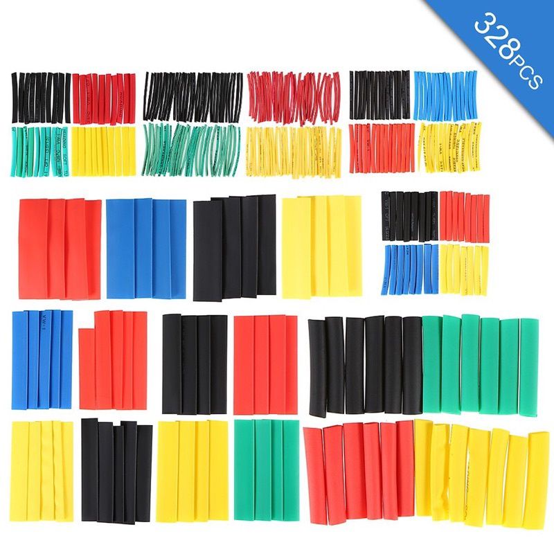Set 530/328/164 Ống co nhiệt polyolefin dùng để bọc dây cáp cách điện nhiều kích cỡ nhiều màu tùy chọn (t16)