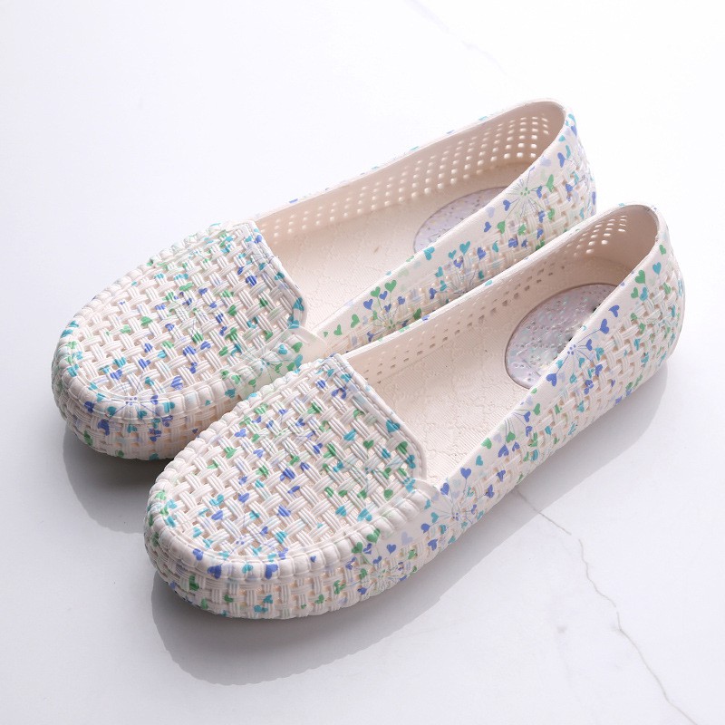 Giầy bệt siêu mềm hoa vintage dễ thương GN20 | BigBuy360 - bigbuy360.vn