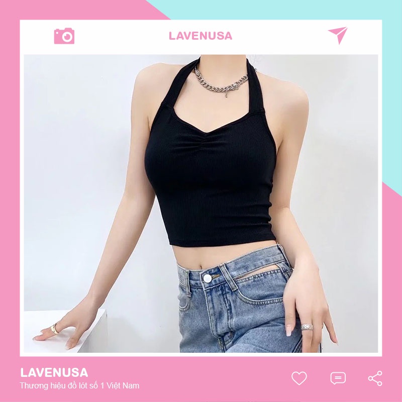 Áo yếm nữ nhún dáng ôm co giãn gợi cảm quyến rũ freesize LAVENUSA AL60
