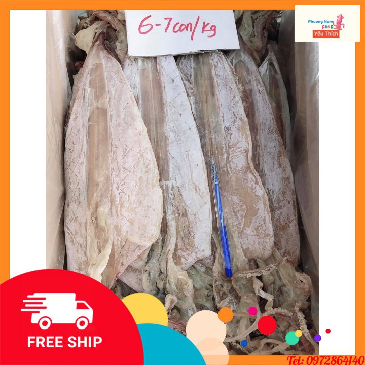 [FreeShip - CỰC NGON NGỌT] 500g Mực khô chuẩn loại 1 size đại 6-7 con/ kg MSP695951 Phương Nam Food 