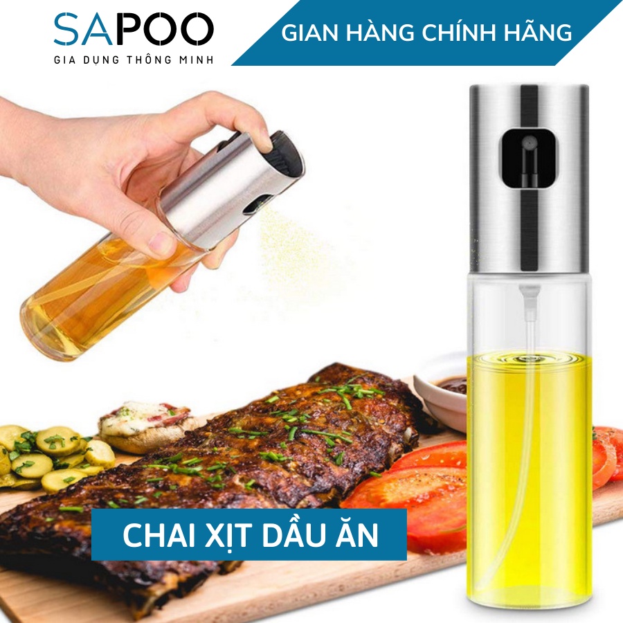 Bình Xịt Dầu Ăn Thủy Tinh phun sương Dùng Cho Nồi Chiên Nướng - DUDI HOUSE