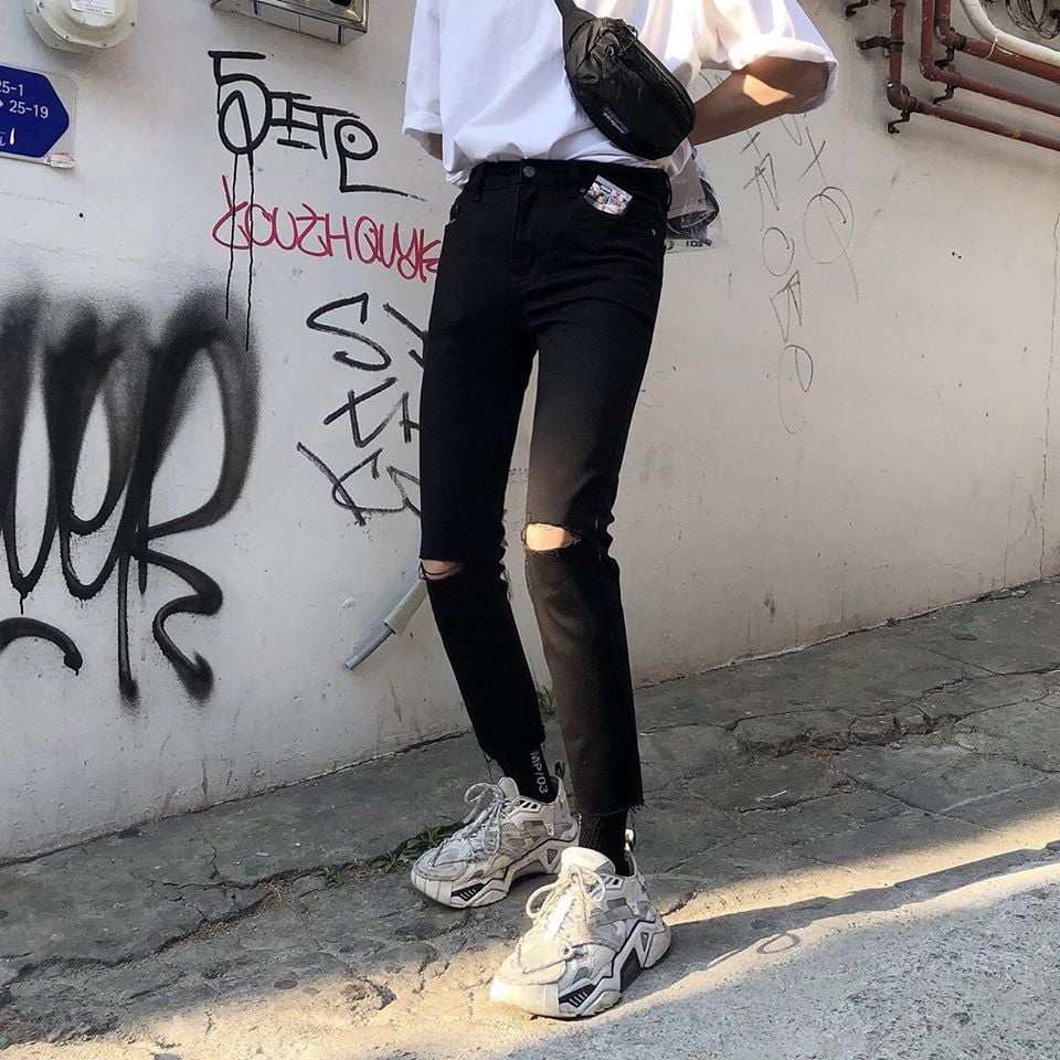 Quần Jean Skinny Nam Chất Bò,Màu Đen Co Giãn Phong Cách Hàn Quốc Năng Động - 8556