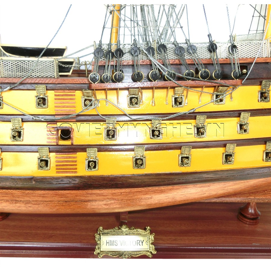 Mô Hình Thuyền Gỗ Chiến Cổ HMS Victory (Thân 80cm - Gỗ Sơn)