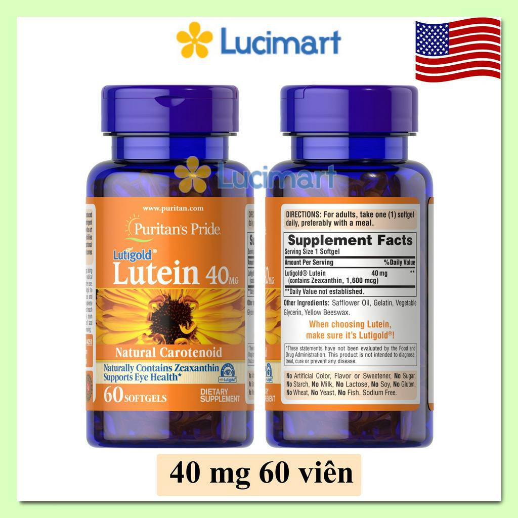 [Bán Sỉ] Viên uống bổ mắt Lutein 6mg / 40mg with Zeaxanthin viên nang mềm [Hàng Mỹ]