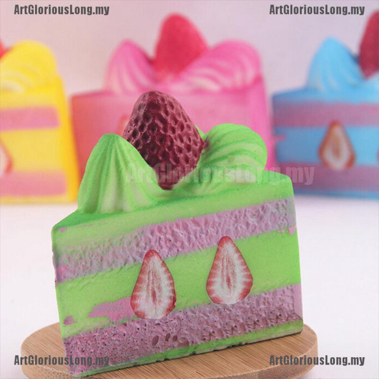 Đồ Chơi Bóp Squishy Hình Bánh Kem Dâu