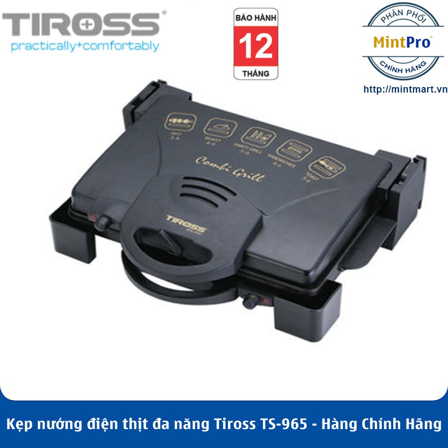 Kẹp nướng điện thịt đa năng Tiross TS-965 - Hàng Chính Hãng