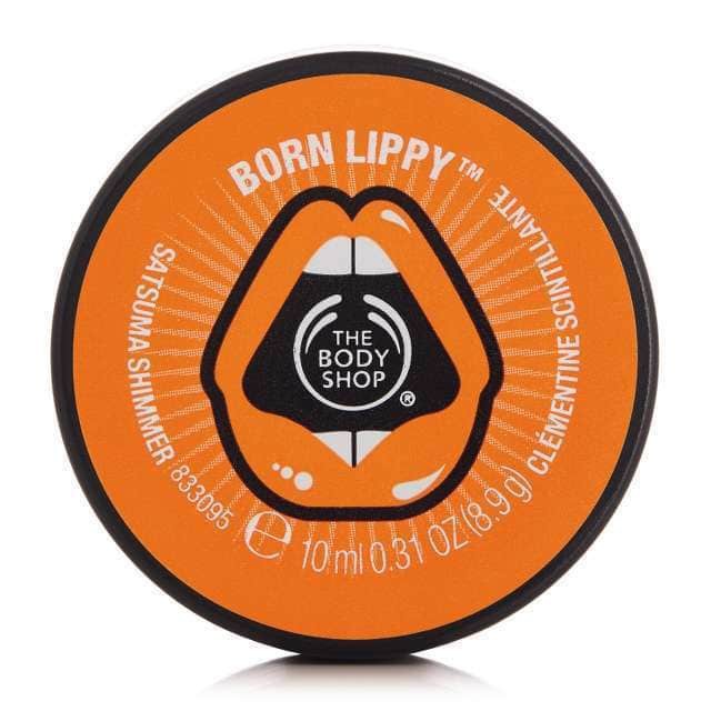 Son dưỡng ánh nhũ The Body Shop Satsuma Shimmer Born Lippy lip balm