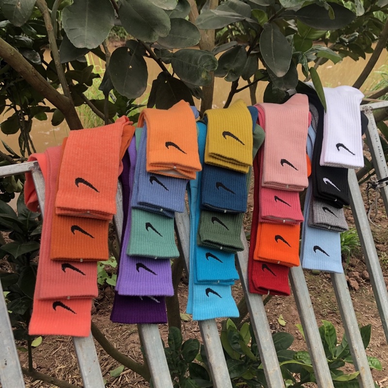 Tất vớ Nike Drifit cao cổ xù bàn nhiều màu hàng vnxk