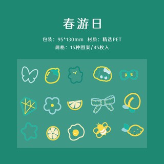 Gói 40/45 sticker trang trí dễ thương (Hàng có sẵn)