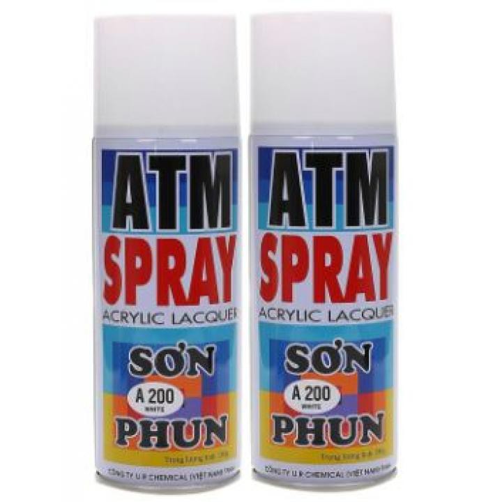 Bình sơn phun xịt ATM A200 400ml (Trắng).